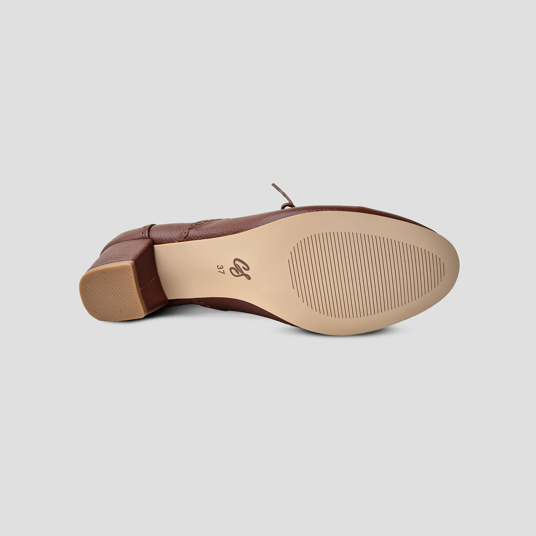 Charlie Stone Shoes vintage ankle booties 1920-40's retro style boots autumn winter light brown tan leather Lise dark academia womens shoes