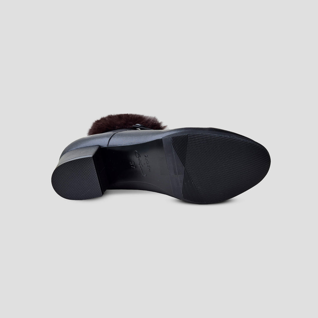 Charlie Stone Shoes x missbeetownsend Bee vintage winter boots 1940s 1950s gaytee vegan with faux fur