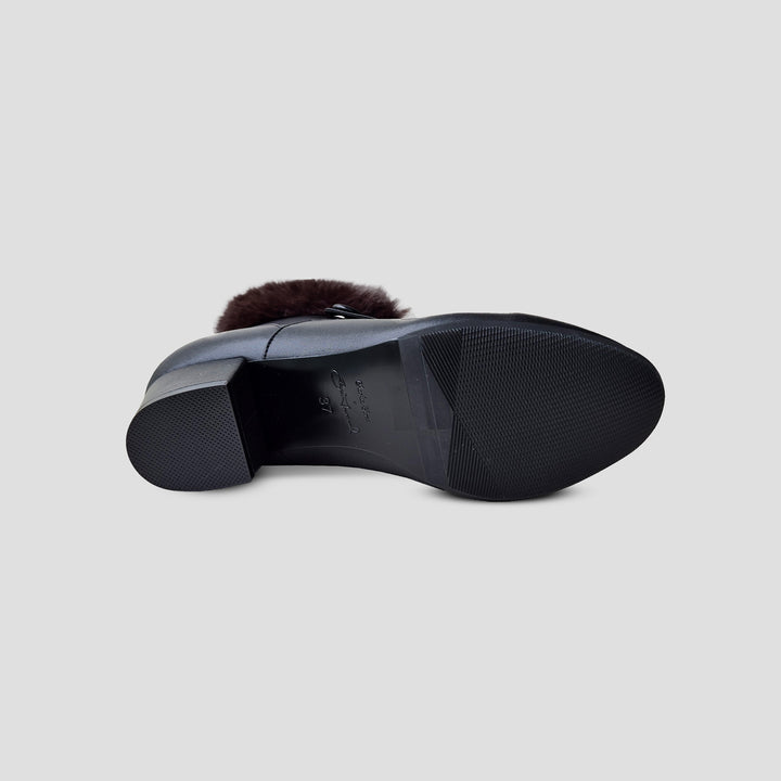 Charlie Stone Shoes x missbeetownsend Bee vintage winter boots 1940s 1950s gaytee vegan with faux fur