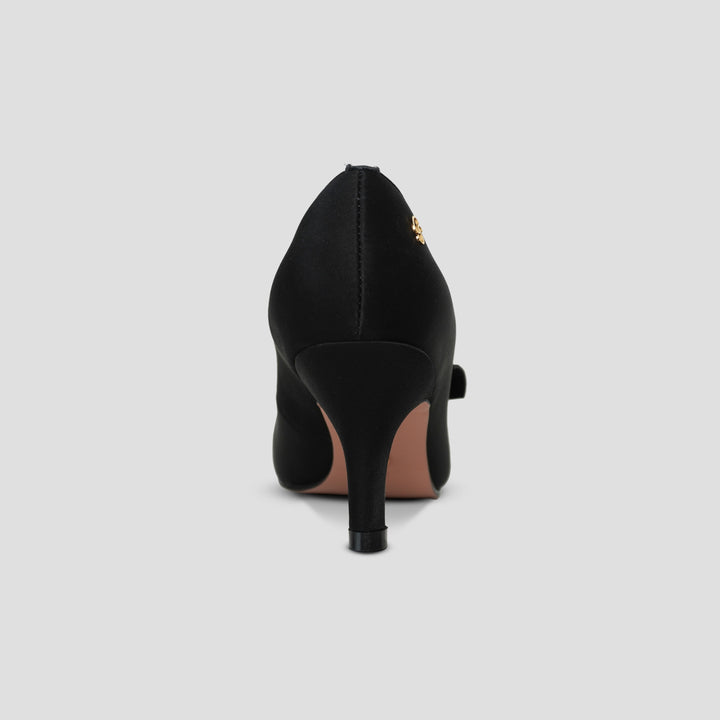 Charlie Stone Shoes ladies vintage satin heels stilettos 1930s 1940s 1950s retro style inspired shoes Vivienne Black 