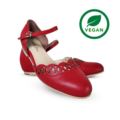 Charlie Stone Shoes vintage 1940s 1950s flats inspired by retro heels vegan friendly and comfortable