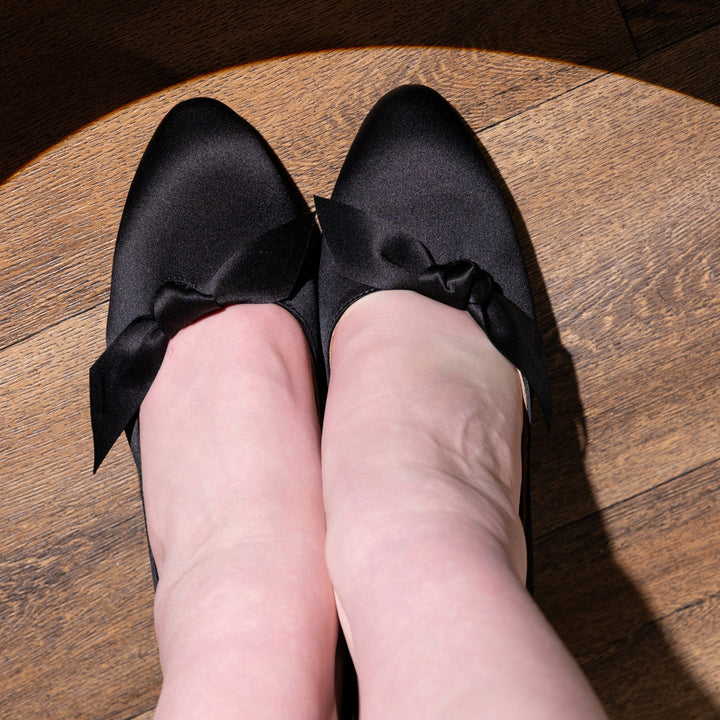 Charlie Stone Shoes ladies vintage satin heels stilettos 1930s 1940s 1950s retro style inspired shoes Vivienne Black 