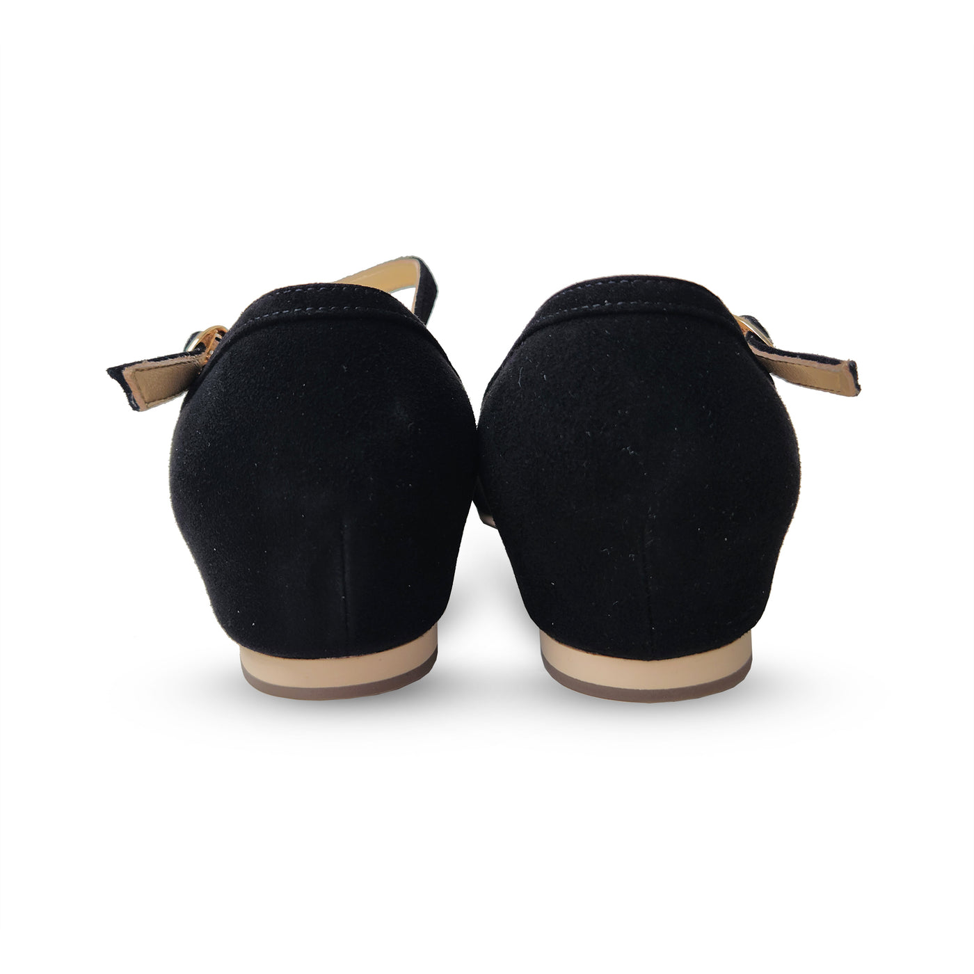 Charlie Stone Shoes vintage inspired 1920-50's dark academia aesthetic women's flats Serpente black with hidden wedge suede leather