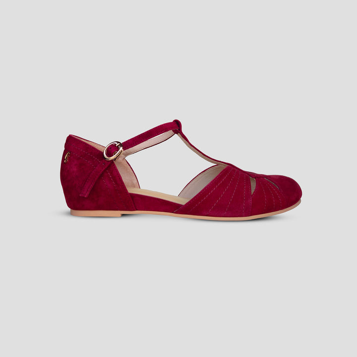 London (Wine Red Suede)