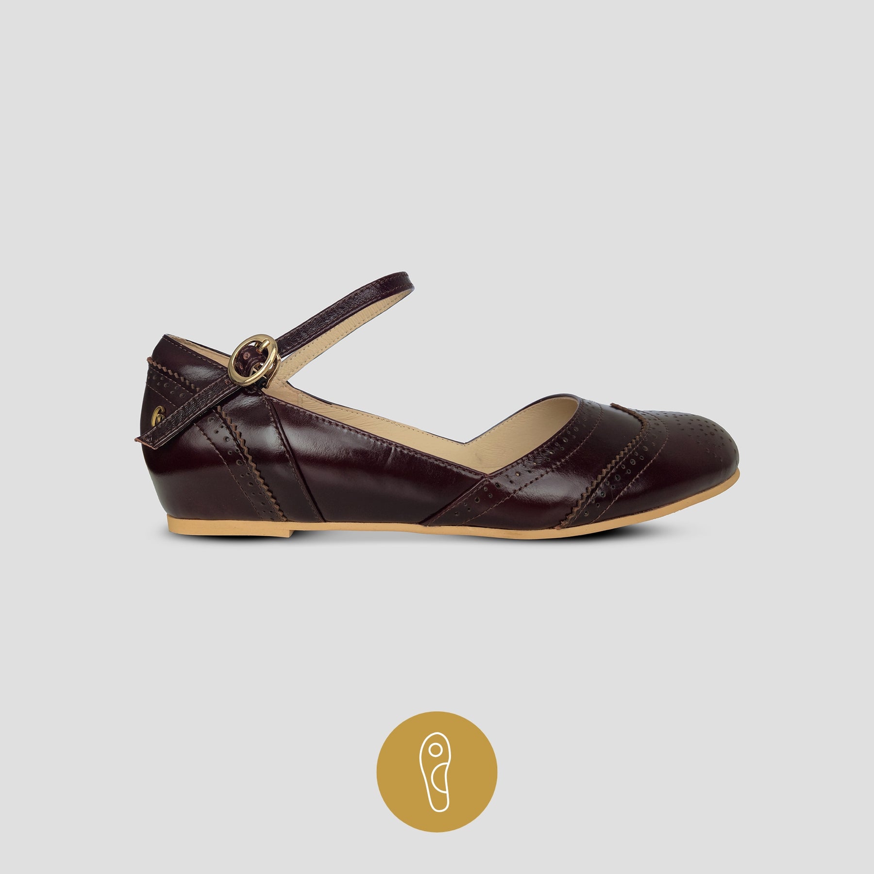 Dark Academia Vintage Inspired 1920s Oxford Wingtip Ladies Flats