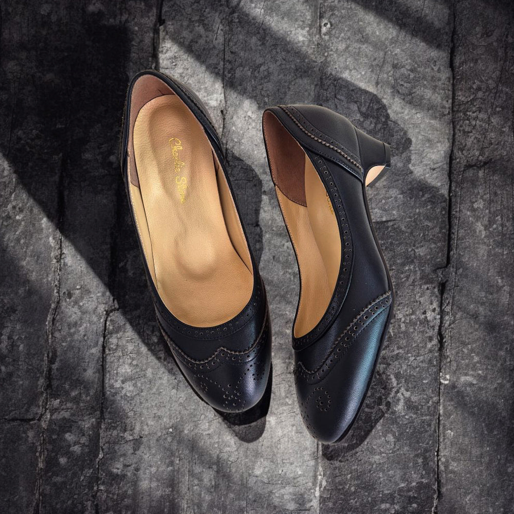 Womens black wingtip oxfords cheap