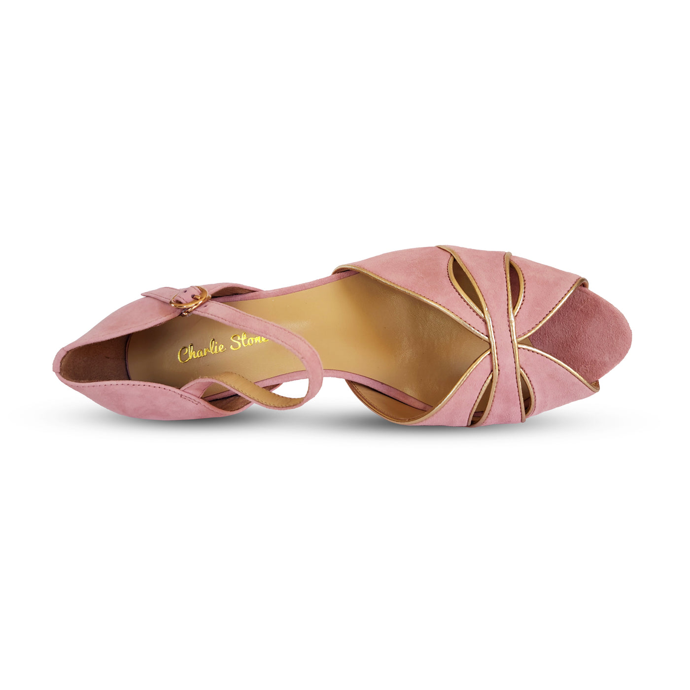 Charlie Stone Shoes Athina blush suede leather flats retro Greece inspired summer sandals perfect for sight seeing and walking