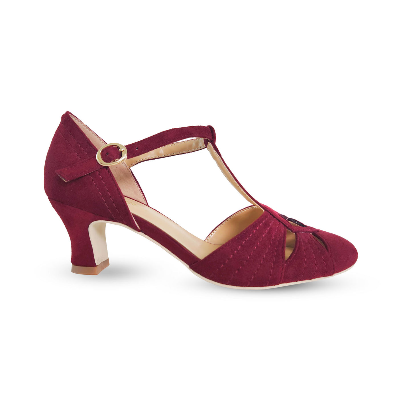 Charlie Stone Vintage Inspired heels Retro 1940’s 1950’s Style Ladies Shoes wine red vegan