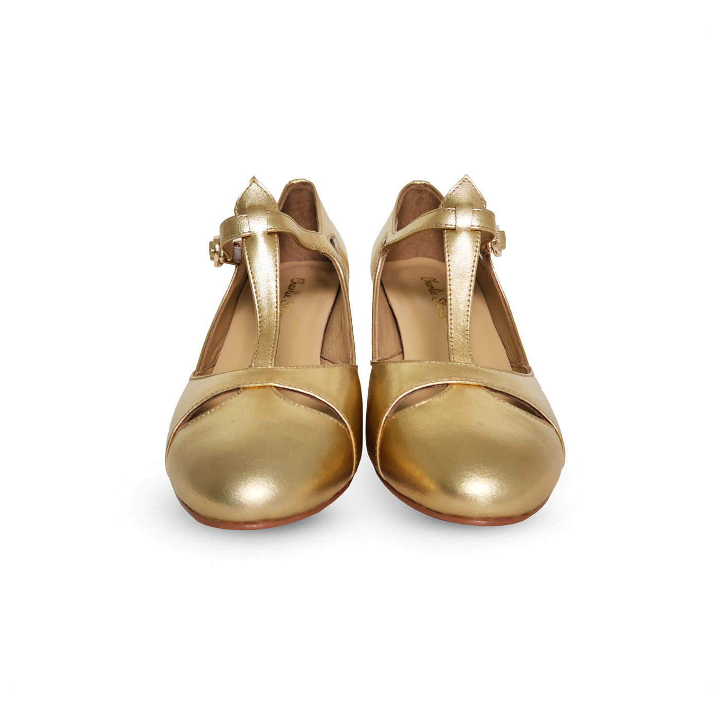 Peaky Blinders 1930s inspired vintage style ladies heel gatsby retro gold womens shoes Charlie Stone