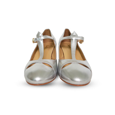 Peaky Blinders 1930s inspired vintage style ladies heel gatsby retro silver women shoes Charlie Stone